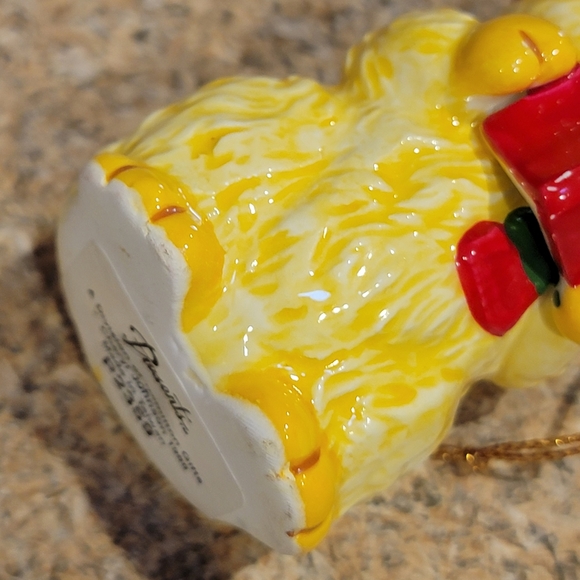 Vintage Ceramic Christmas Duck Ornament by Cheryl Johnson and Hamilton Gifts 3.5 - Picture 6 of 6